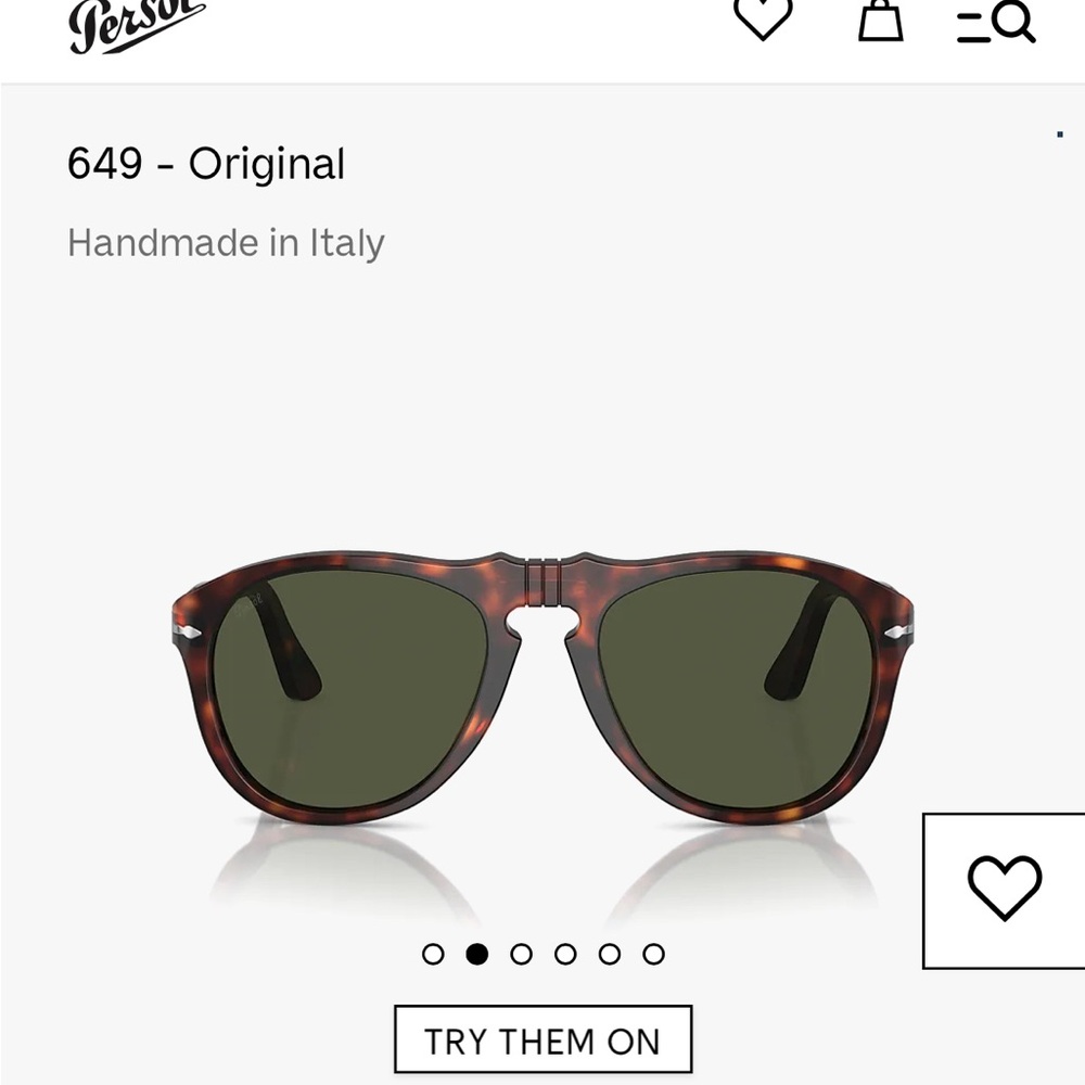 Persol 649 Sunglasses Havana w Green Lens